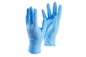 Перчатки нитриловые неопудр. голубые. M (1*100/10)