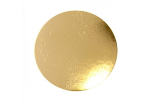 Подложка картонная круглая №24 золото (1*10/10уп)