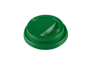 Крышка для стакана с закрытым питейником d-90 зеленая (1*100/10уп)