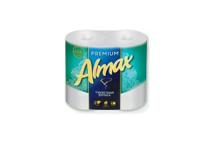 Туалетная бумага "Almax Premium" 3х-сл (1*4шт/16уп)