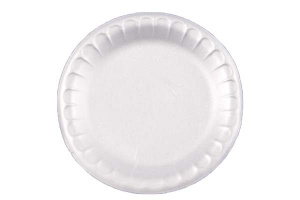 Тарелка d-170 десертная вспен. белая (100/2700)