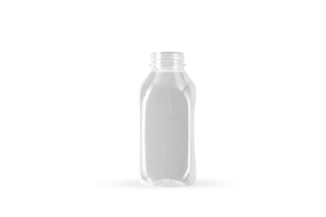 ПЭТ бутылка квадратная  0,3л с колпачком, широкое горло (1*100)