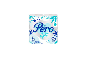 Туалетная бумага "Pero Light" 3х-сл (1*4шт/12уп)