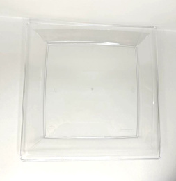 Тарелка квадратная 210мм плоская прозрачная (1*3)