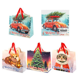 Пакет подарочный НГ 26*32 "Без границ", в ассортименте, арт.592439