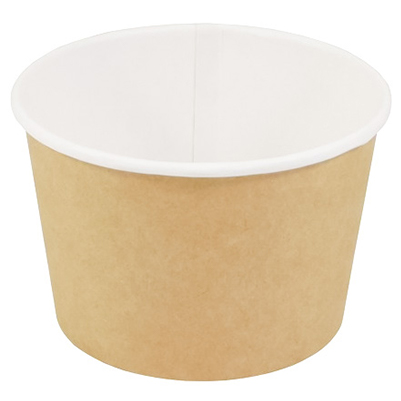 Супница 300мл Round Bowl Крафт с полипропиленовой крышкой, OSQ (1*30/20уп)