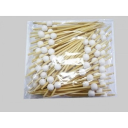 Пика "Жемчужина" белая 12см, бамбук (1*100/40уп)