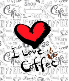 Пакет с вырубной ручкой 36*45-35мкм "Время кофе" (1*50/10уп)