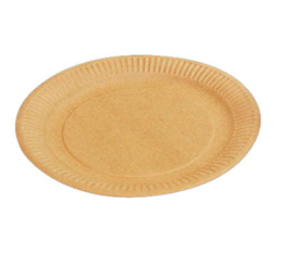 Тарелка d-230 картон КРАФТ (1*100/5уп)