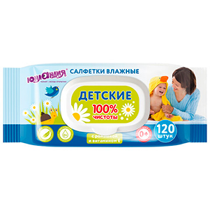Салфетки влажные детские Юнландия (120шт) универсальные (1/16)