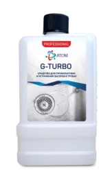 G-Turbo Препарат для профилактики и устранения засоров в сточных трубах 1л (1/8)