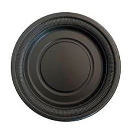 Тарелка круглая d-230 черная, кукурузный крахмал (1*50/7уп)