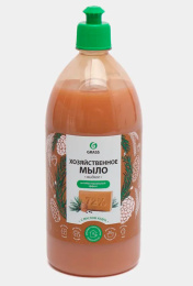 Жидкое мыло "GRASS" Хозяйственное с маслом кедра 1л  (1/6)