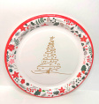 Тарелка картонная НГ d-230 "Рождественская ель" (1*10)
