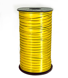 Лента на бобине 5мм/250м Желтая с золотой полосой