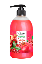 Гель-мыло для рук и тела "Romax" Гранат 1л. (1/8) МАРКИРОВКА																														