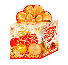 Подарок НГ "Шары Красные" 400г (1/300)