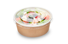 Супница 750мл Round Bowl Крафт с полипропиленовой крышкой, OSQ (1*45/6уп)