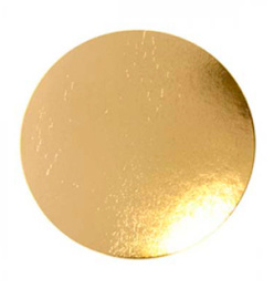 Подложка картонная круглая №16 золото (1*10/10уп)