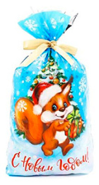 Пакет-подарок 20*35 "Бусинка" мет./рис (1*100/20уп)