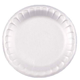 Тарелка d-205 вспен. белая (1*100/12уп)