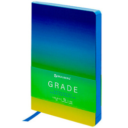 Ежедневник недатированный А5, под кожу, 136л, синий-зеленый, арт.114460