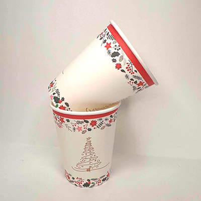 Стакан бумажный НГ 200мл "Рождественская ель" (1*10)