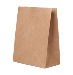 Крафт-пакет "На вынос" 120*80*240 прямоугольное дно (1*50/20уп)