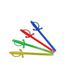 Пика "Шпага" цветные (1*500/20уп)