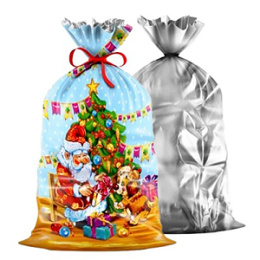 Пакет-подарок 20*35 "Гирлянда" мет./рис (1*100/20уп)