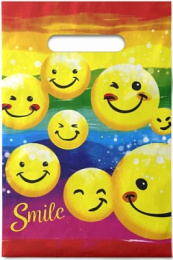 Пакет с вырубной ручкой 20*30-30мкм "Смешинки" (1*100)