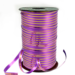 Лента на бобине 5мм/250м Фиолетовая с золотой полосой