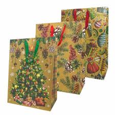 Пакет подарочный НГ 31*44 КРАФТ в ассортименте (1/20)