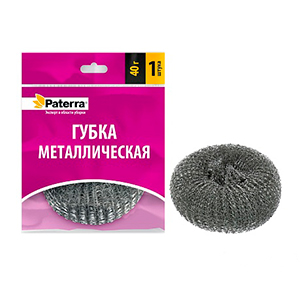 Губка металлическая 40г. "Paterra" (1/100уп)