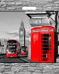 Пакет с вырубной ручкой 36*45-35мкм "Лондон" (1*50/10уп)