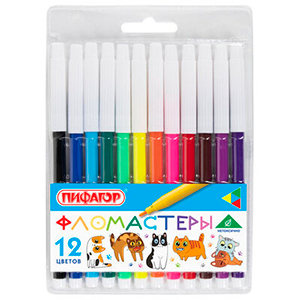 Фломастеры 12 цветов