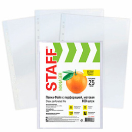 Папка-вкладыш с перфорацией А4 (1*100)
