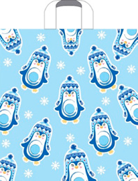 Пакет с петлевой ручкой НГ 38*42-37мкм "Пингвины" (1*50/10уп)