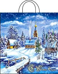 Пакет с петлевой ручкой НГ 40*42-45мкм "Снежное царство" (1*25/20уп)