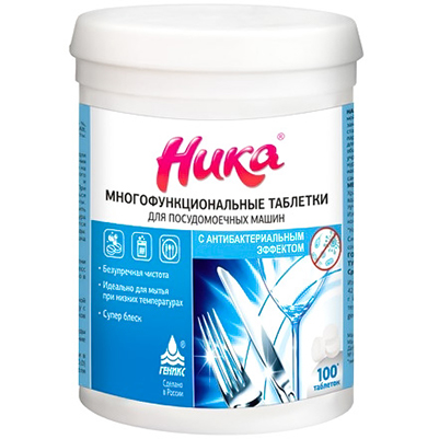 Средство для посудомоечных машин "Ника" 400г (таблетки 100шт)
