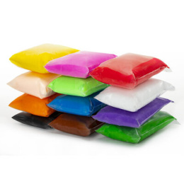 Пластилин супер легкий воздушный застывающий 12цв. 120г, 3 стека, BRAUBERG KIDS