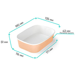 Упаковка CASE BOWL 860 с полукупольной крышкой (1*45/8уп)																																																										